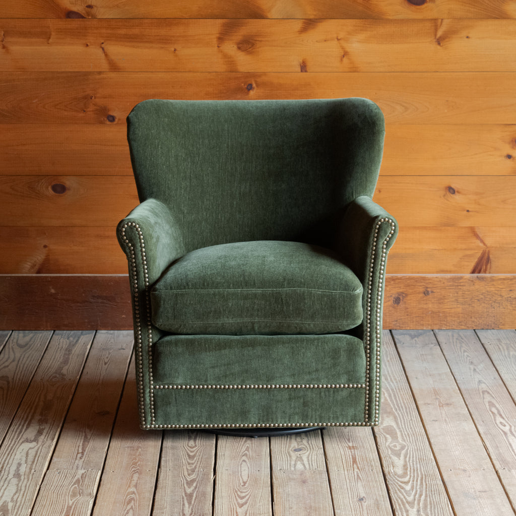 Hawthorn Chair in Everest Forest | Green Velvet Chair with