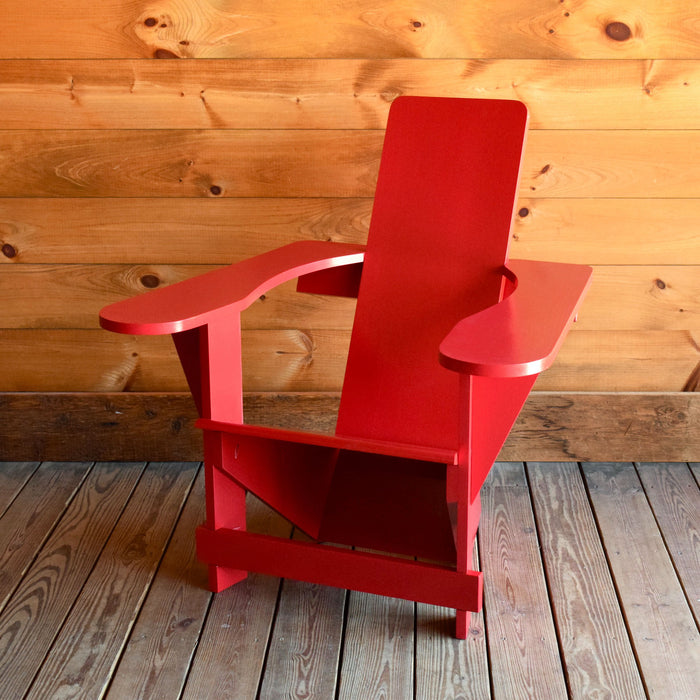 Red Classic Adirondack Westport Chair in Pine or Cypress