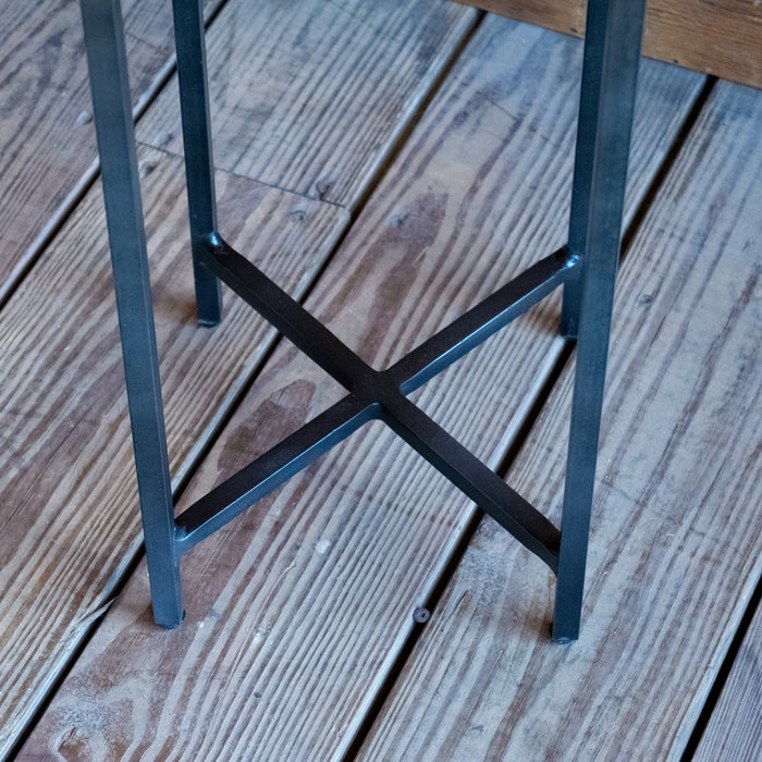 Square Iron Drink Table with Aluminum-Plated Top