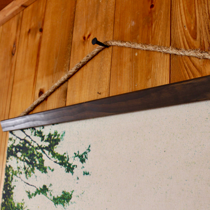 Adirondack Canoe Carry Wall Canvas Rope Detail