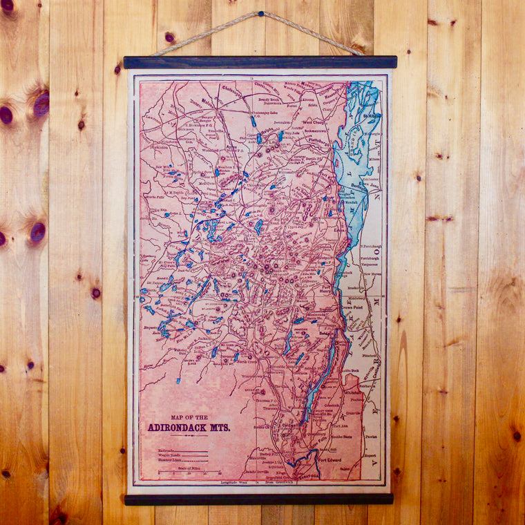 Adirondack Map Wall Chart | Dartbrook Signature Collection