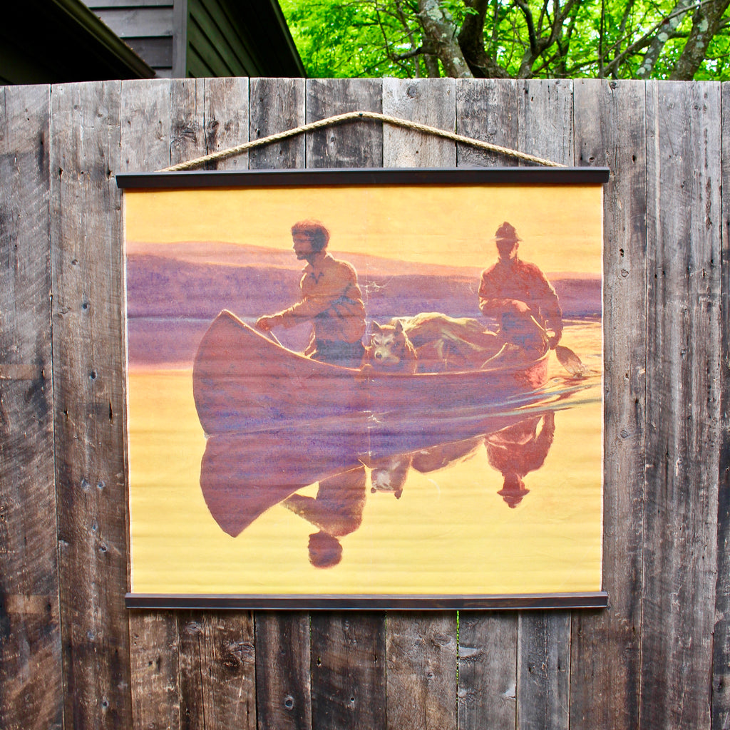 Canoe Fishing Canvas Wall Chart