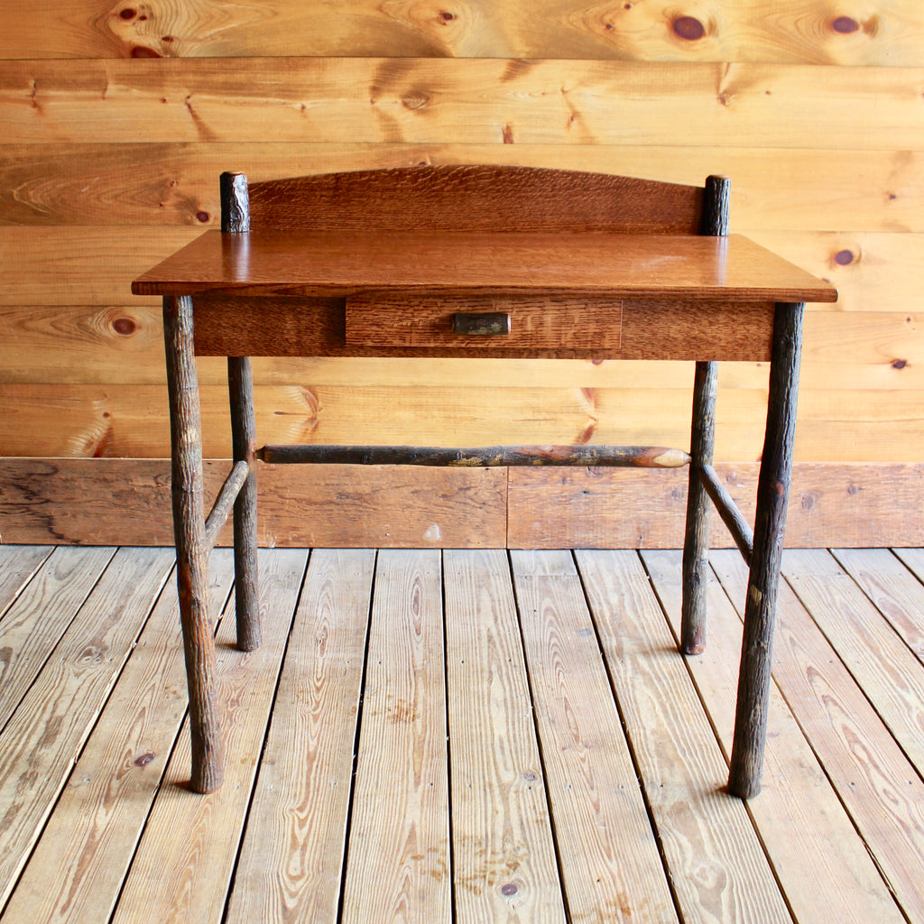 46 Pine Top Writing Desk  Dark Pine & Hickory Desk with Drawer –  Dartbrook Rustic Goods