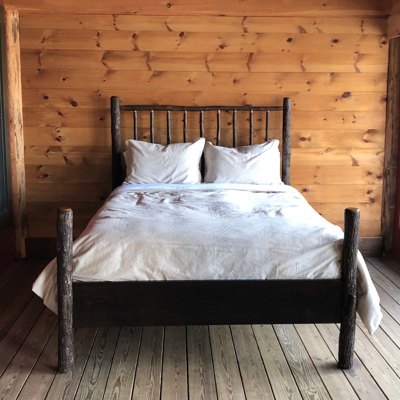 Adirondack Rustic Hickory Bed