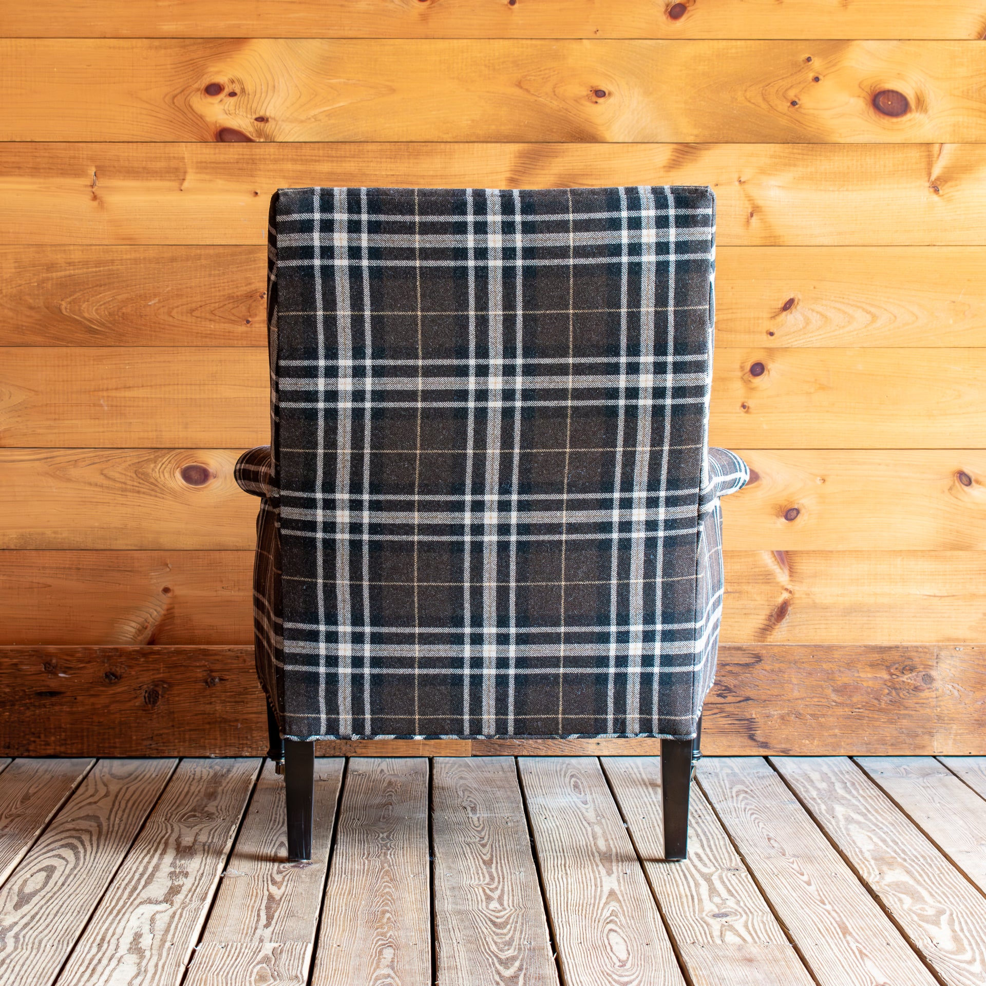 Delano Chair in Derby Plaid | Plaid Upholstered Armchair | Dartbrook ...