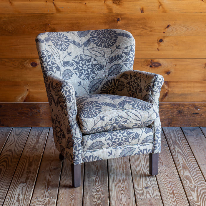 Small Fanback Floral Armchair