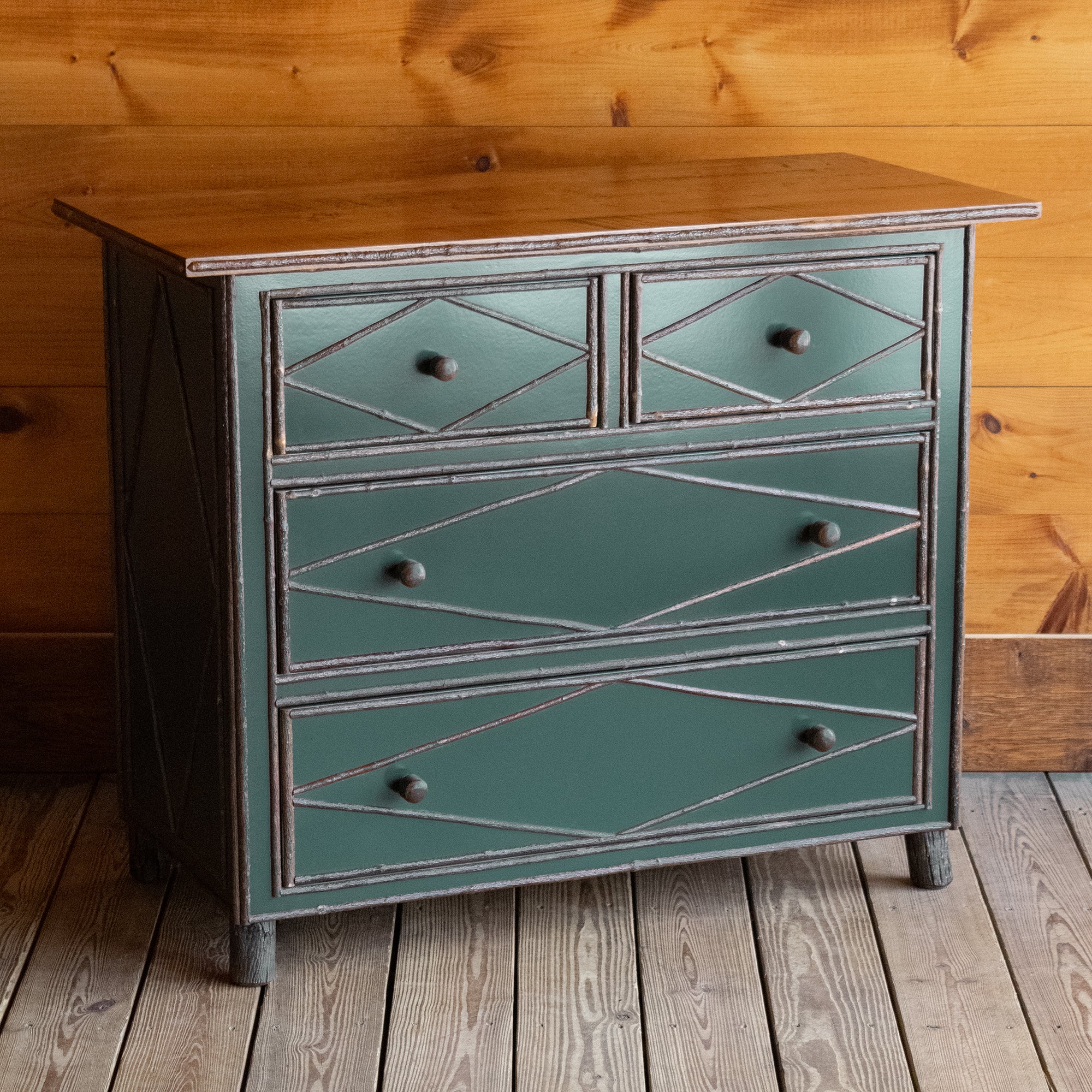 Handcrafted Bear Island Dresser | Rustic Green Four-Drawer Dresser Dartbrook Rustic Goods Handcrafted Bear Island Dresser | Rustic Green Four-Drawer Dresser Dartbrook Rustic Goods