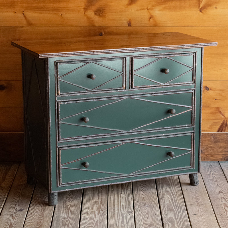 Handcrafted Bear Island Dresser | Rustic Green Four-Drawer Dresser Dartbrook Rustic Goods Handcrafted Bear Island Dresser | Rustic Green Four-Drawer Dresser Dartbrook Rustic Goods