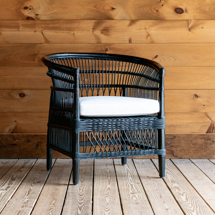 Malawi Style Rattan Chair in Black Finish