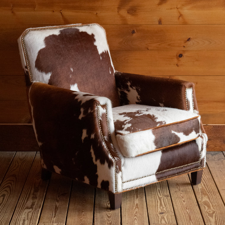 Lakeside Club Chair in Natural Cowhide