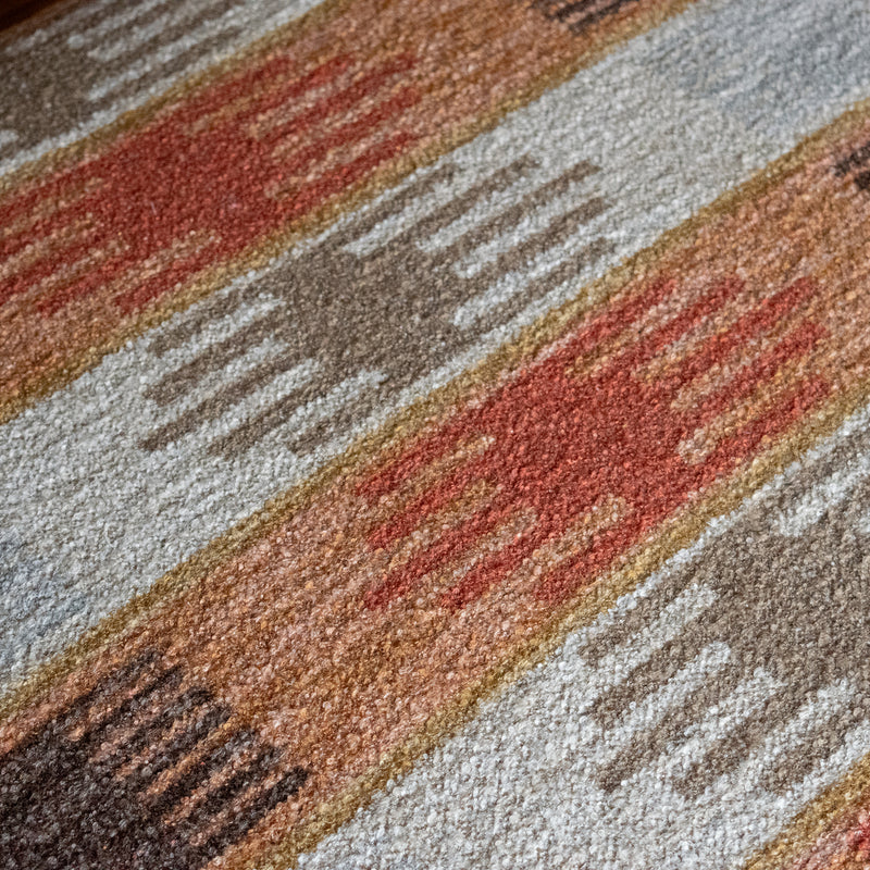 Close-up of the rustic blanket fabric