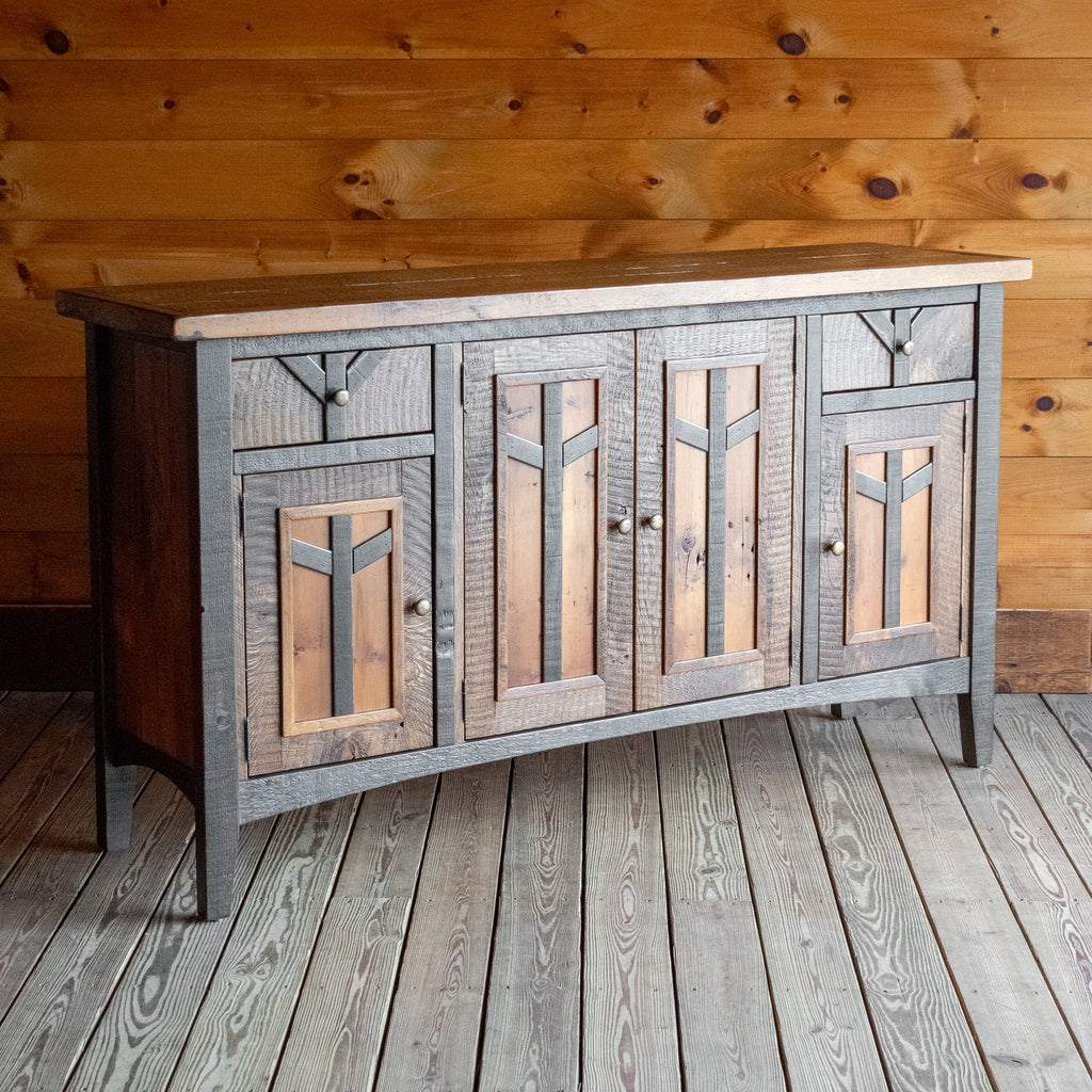 Denton Sideboard | 6' Barnwood Sideboard with Enclosed Storage ...