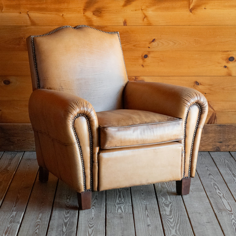 Rollins Club Chair in Antiqued Light Brown