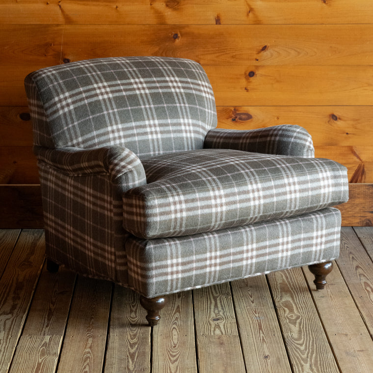 Professor's Chair in Woodland Plaid