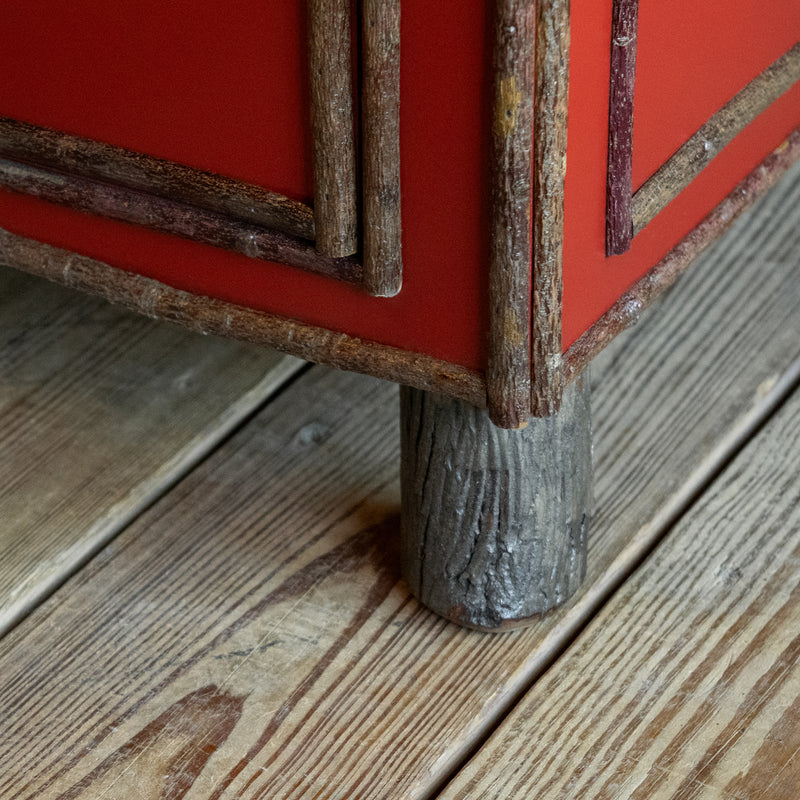 red rustic dresser Handcrafted Trout Island Dresser