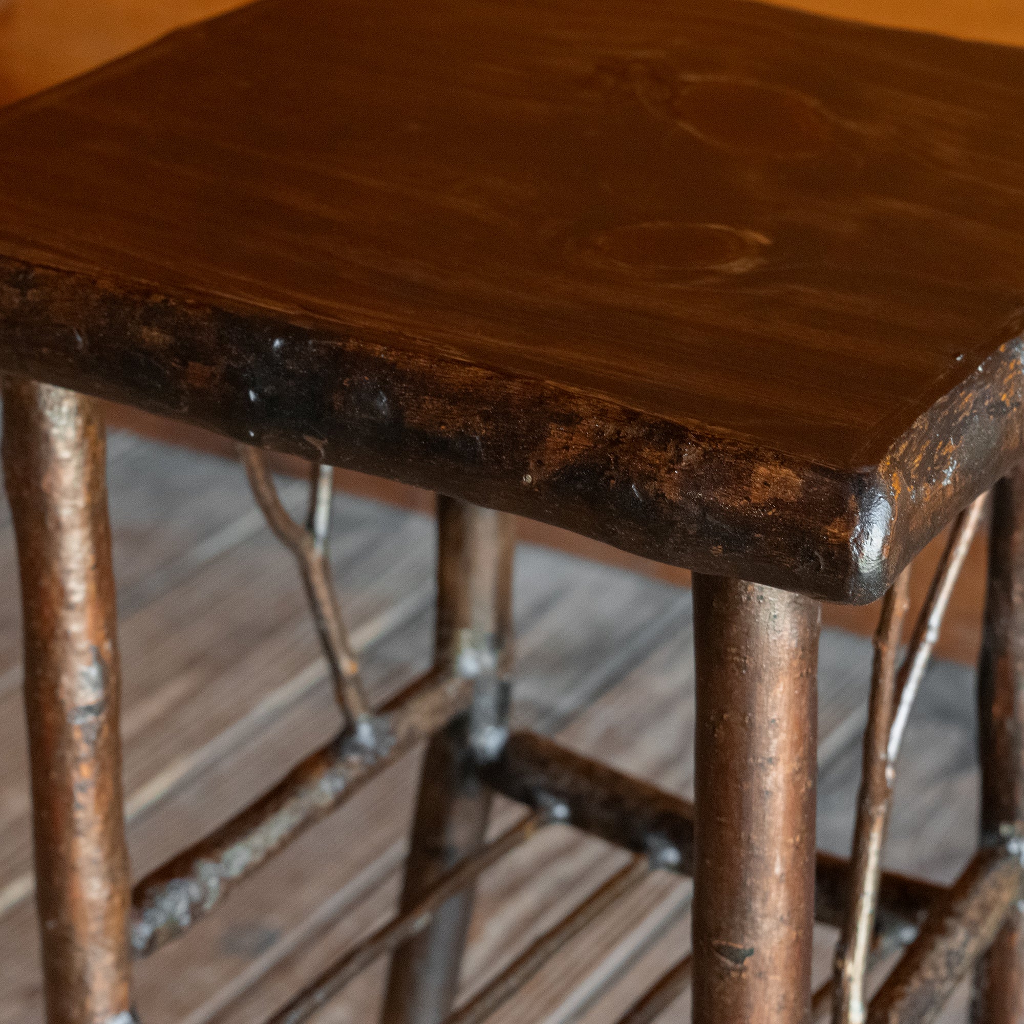 Rustic Side Table | Rustic Branch and Twig Side Table – Dartbrook ...