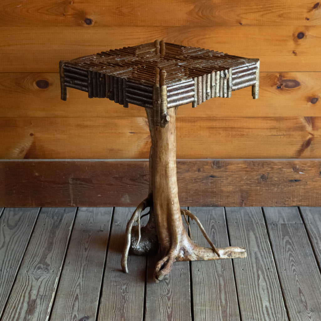 Rustic Root Opentable Root Base Mosaic Top Table (Square Top) | Rustic Root Base Side Table ...