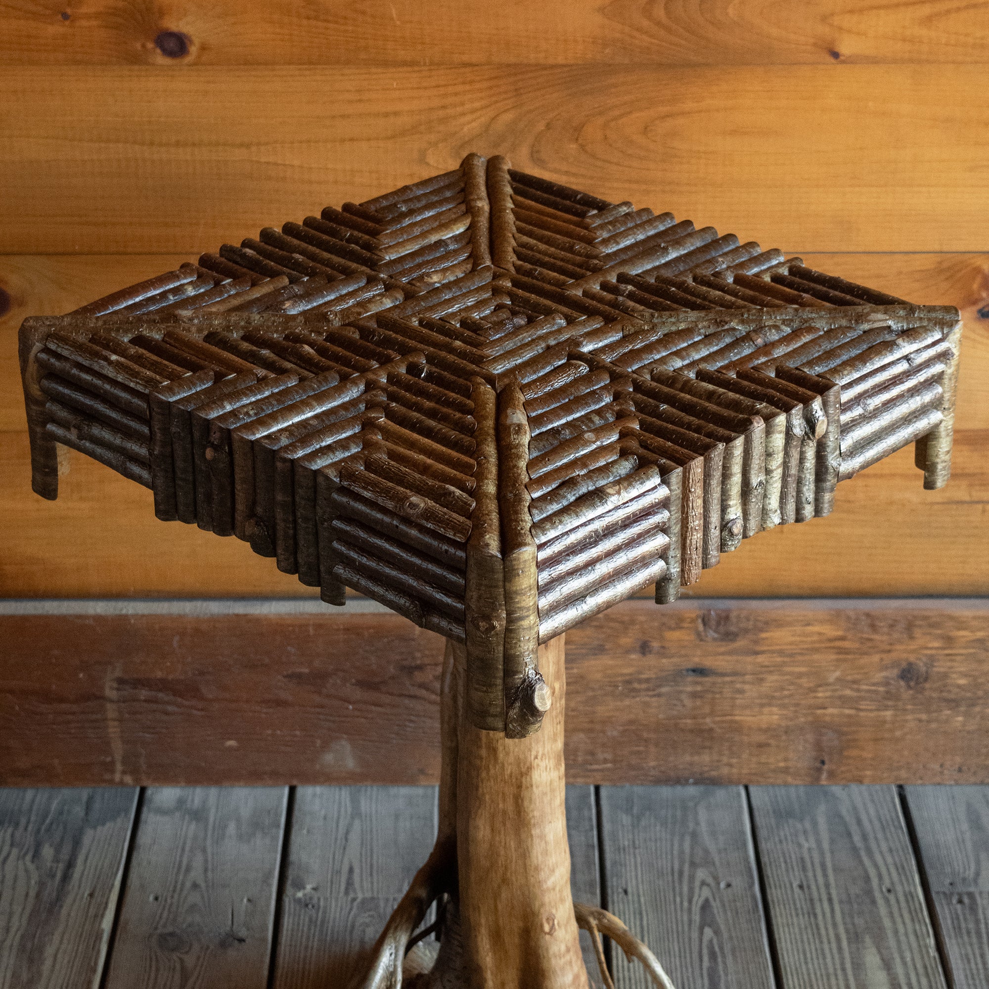 Rustic Root Opentable Root Base Mosaic Top Table (Square Top) | Rustic Root Base Side Table ...