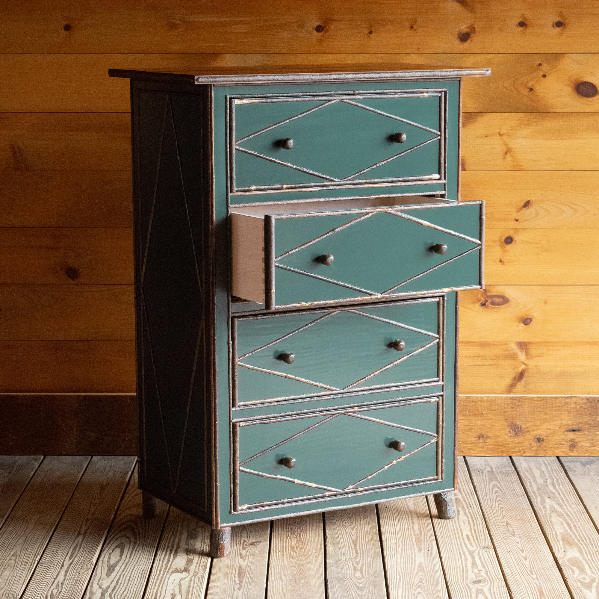 tall dresser green Tall MCM Mid Century Modern Dresser in Dark Forest Green by Wise Owl O Dove and Arrow