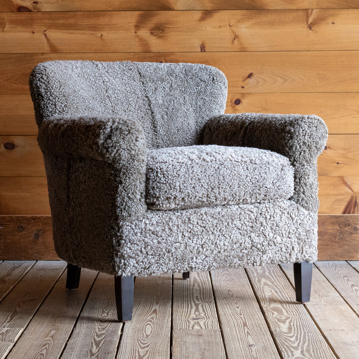 Shearling Armchair in Curly Sheepskin