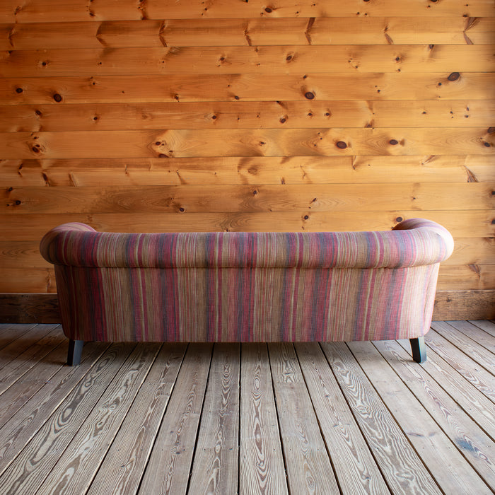 Sonoma Stripe Sofa with Rolled Arms Back View