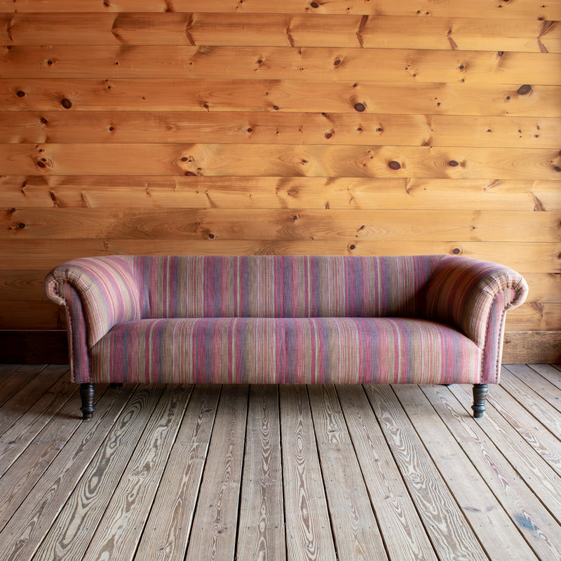 Sonoma Stripe Sofa with Rolled Arms Front