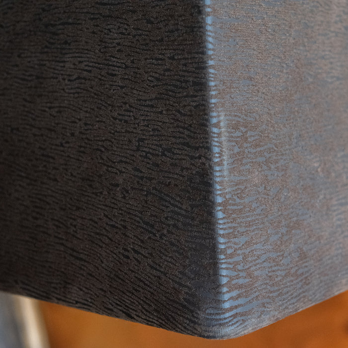 Rustic Faux Antler Table Lamp with Chocolate Suede Shade, Shade Detail