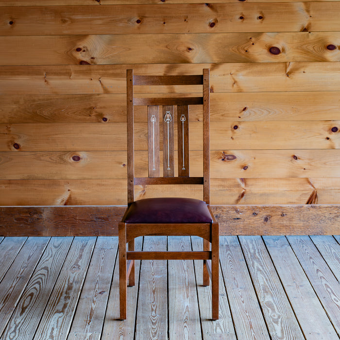 Stickley Mission Style Oak Dining Chair With Inlay