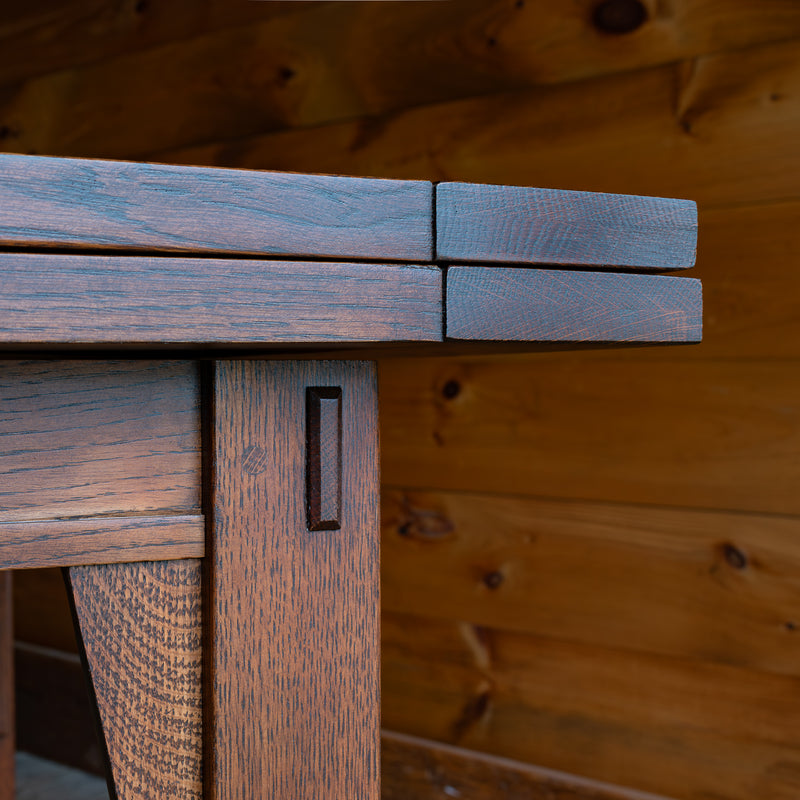 Stickley Mission Drawtop Dining Table, Joint Detail