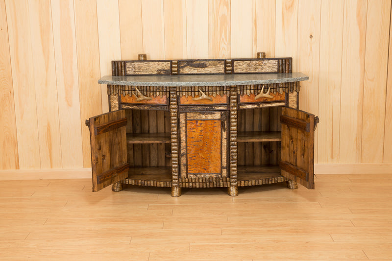 Cascade Bowfront Sideboard with Adirondack Granite Top