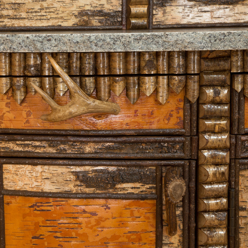 Cascade Bowfront Sideboard with Adirondack Granite Top