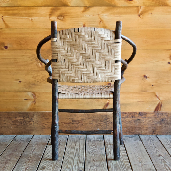 Andrew Jackson Hickory and Splint Hoop Back Rustic Chair