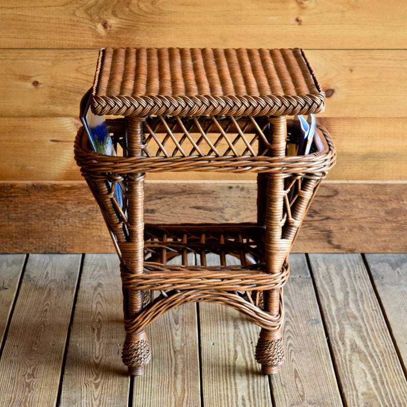 Wicker Pocket/Magazine Table