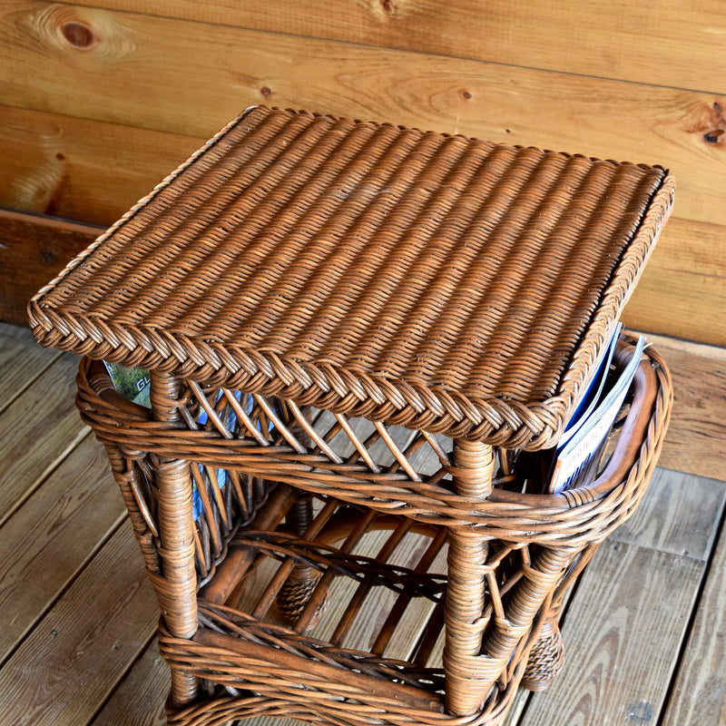 Wicker Pocket/Magazine Table