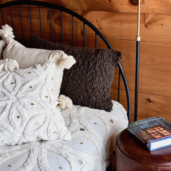 Hand Forged Wrought Iron Metal Platform Bed with Open Railing
