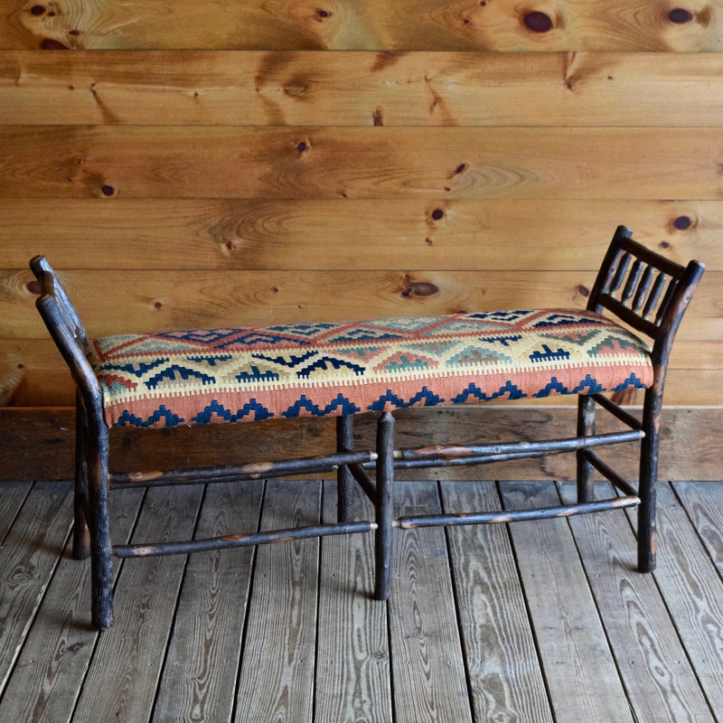 Roman Bench with Vintage Kilim Seat Dartbrook Signature Collection