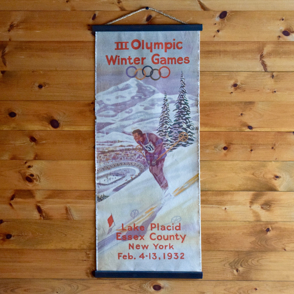 1932 Lake Placid Essex County Olympic Wall Chart