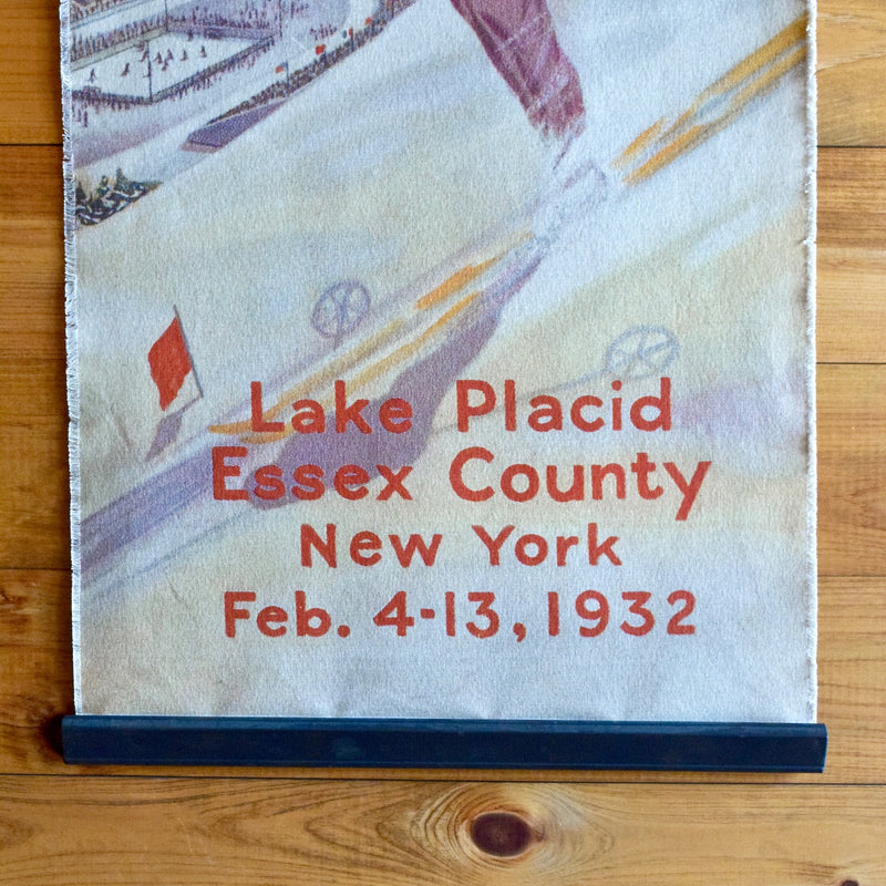 1932 Lake Placid Essex County Olympic Wall Chart
