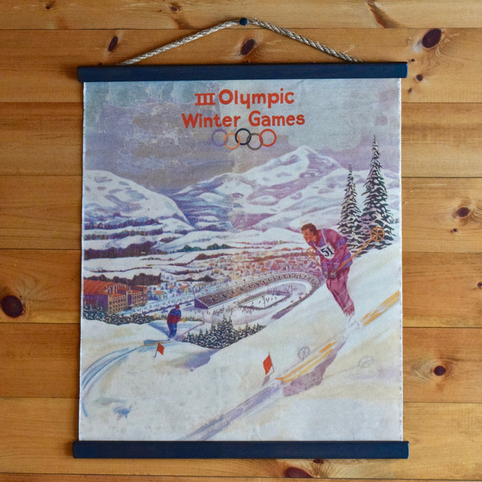 1932 Lake Placid Essex County Olympic Wall Chart