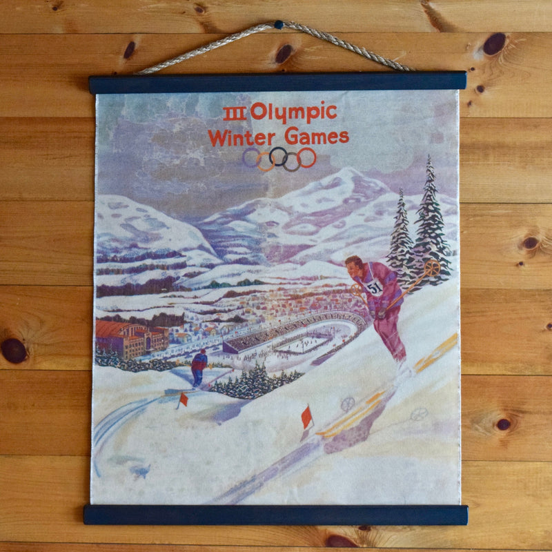 1932 Lake Placid Essex County Olympic Wall Chart