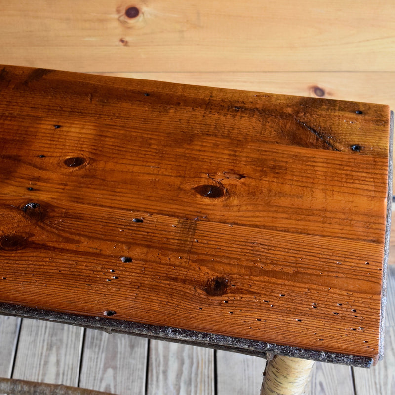 Adirondack Rustic Birch Sofa Table with Pine Top