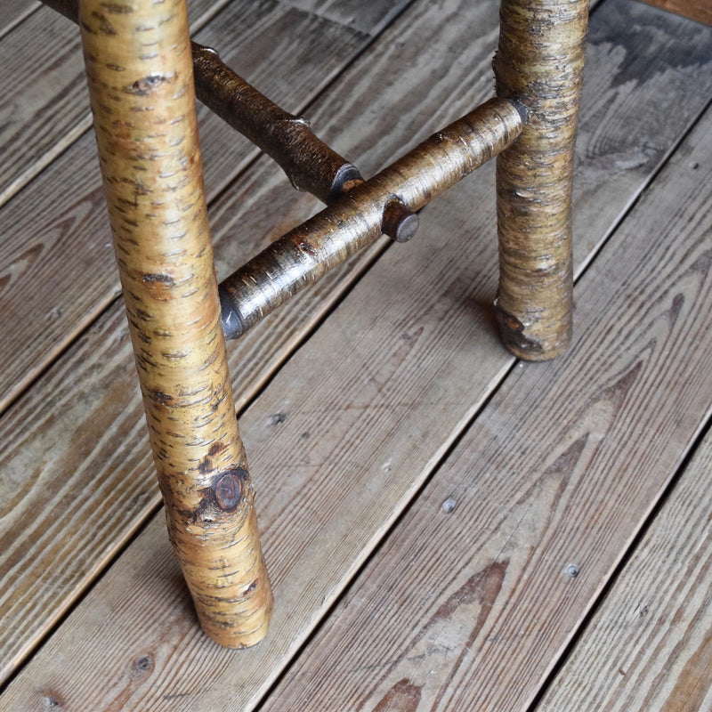 Adirondack Rustic Birch Sofa Table with Pine Top