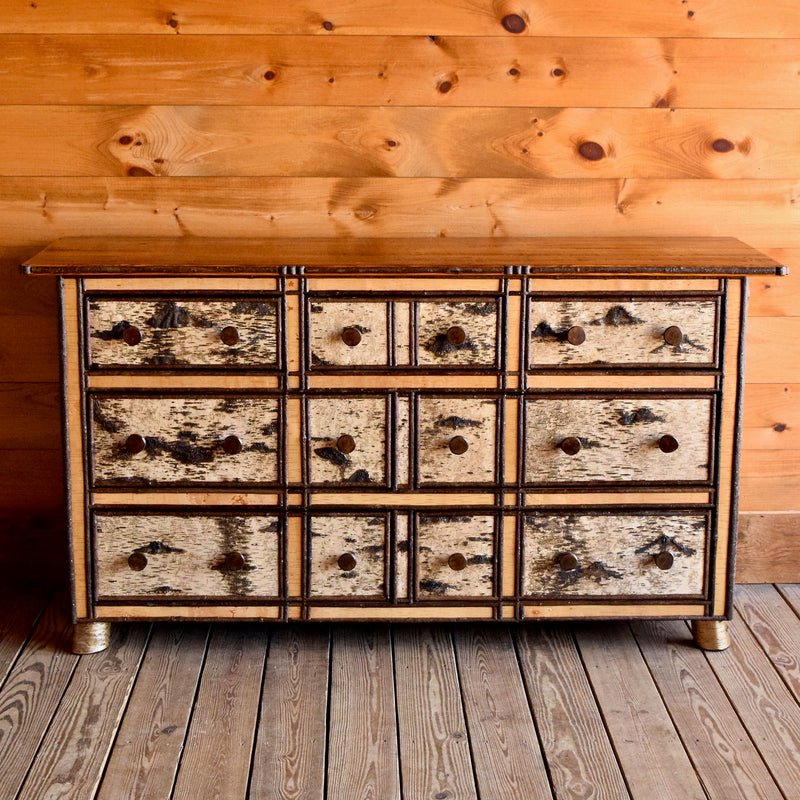 Birch, Willow and Barnwood Dresser with 7 Drawers 