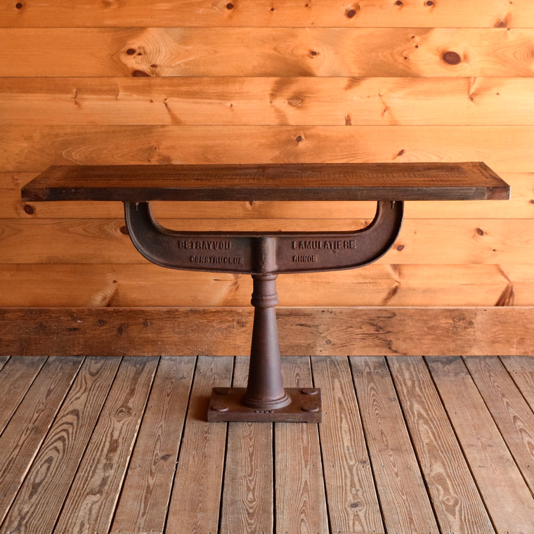 Reclaimed Teak and Iron Console Table