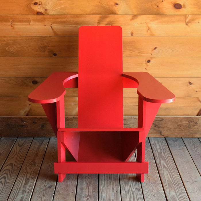 Red Classic Adirondack Westport Chair in Pine or Cypress