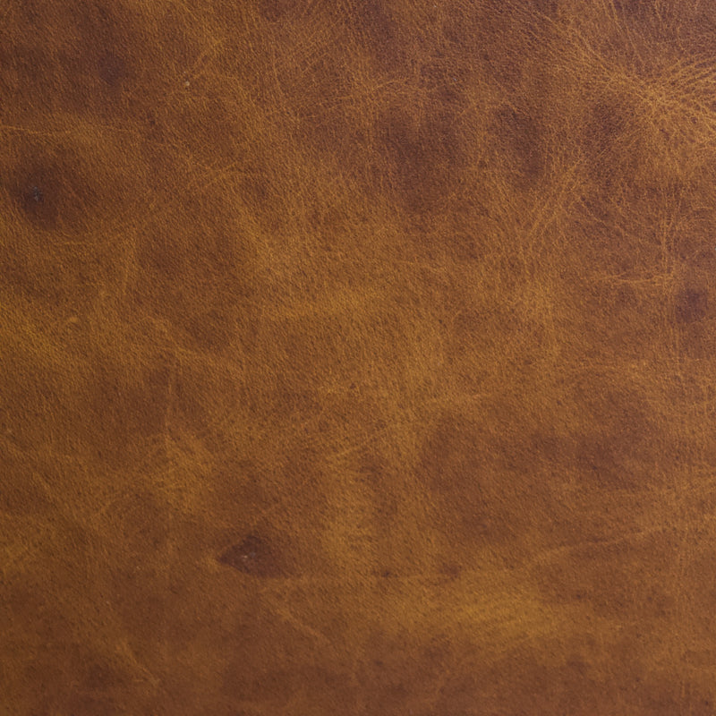 Oversized Bourbon Leather Track Arm Chair 