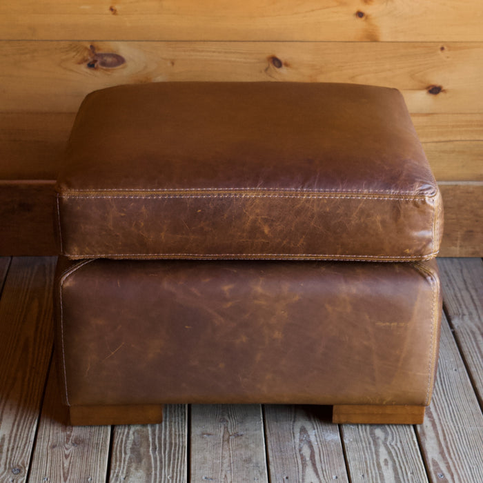 Taylor Leather Ottoman