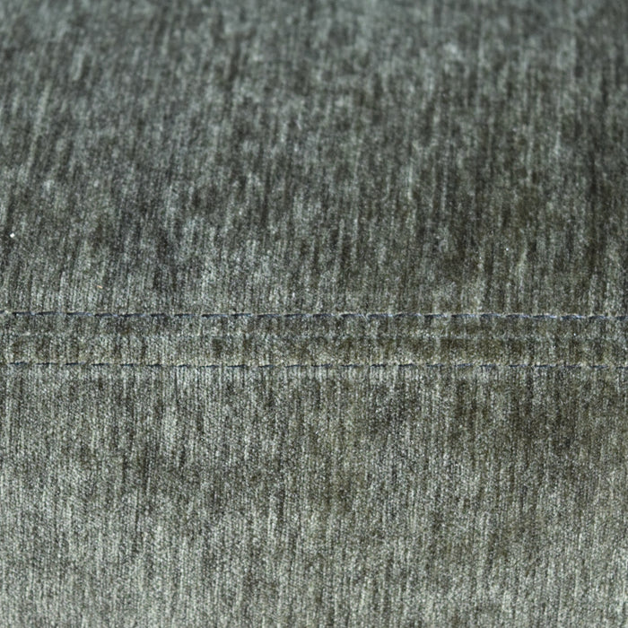 Rustic Green Chenille Sofa Seam Detail