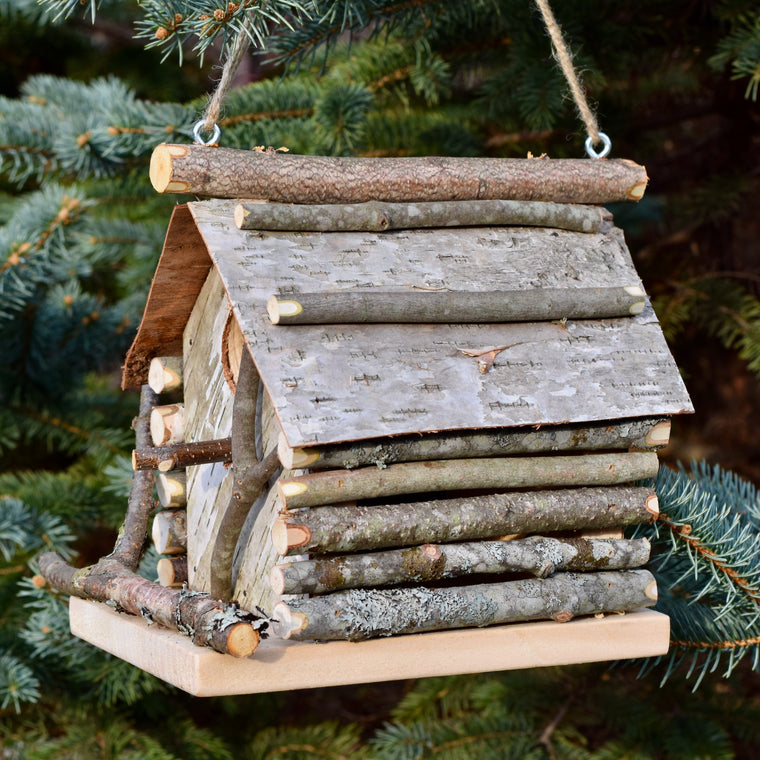 Locally-Handcrafted White Birch Birdhouse