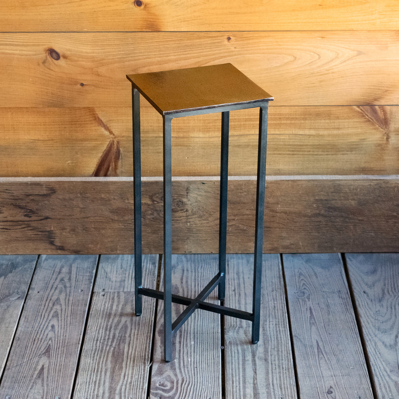 Square Iron Drink Table with Aluminum-Plated Top